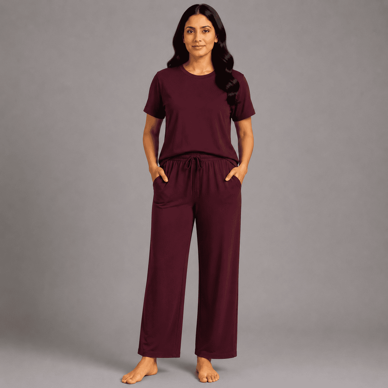 Ankle Length Straight (with pockets) Bottoms for Women - Image 3