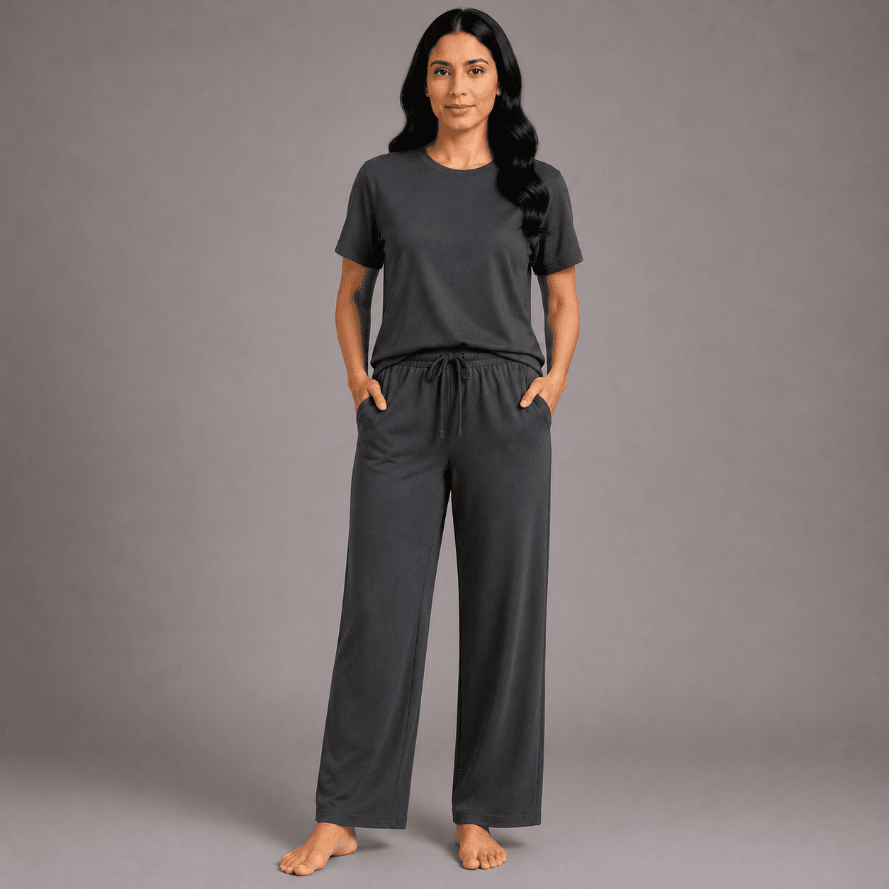 Ankle Length Straight (with pockets) Bottoms for Women - Image 5