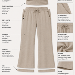 Ankle Length Straight (with pockets) Bottoms for Women