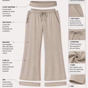 Flared (with pockets) Bottoms for Women