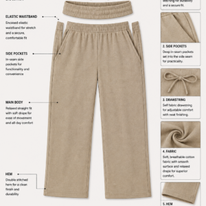 Straight Slim (with pockets) Bottoms for Women