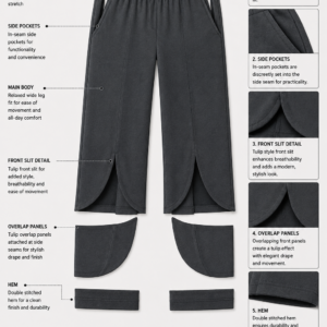 Tulip-cut (without pockets) Bottoms for Women