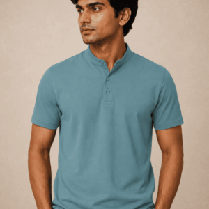 Mandarin Collar Everyday Wear T-shirts for Men