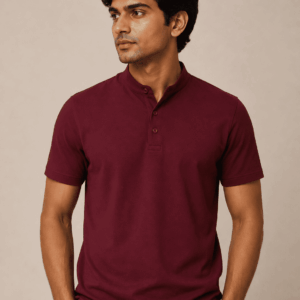 Mandarin Collar Everyday Wear T-shirts for Men
